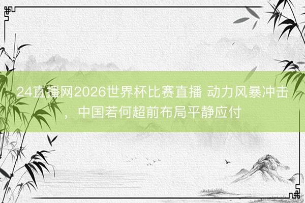 24直播网2026世界杯比赛直播 动力风暴冲击，中国若何超前布局平静应付